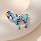 The Cloisonne Horse Year Brooch Premium Light Luxury Women's Pin