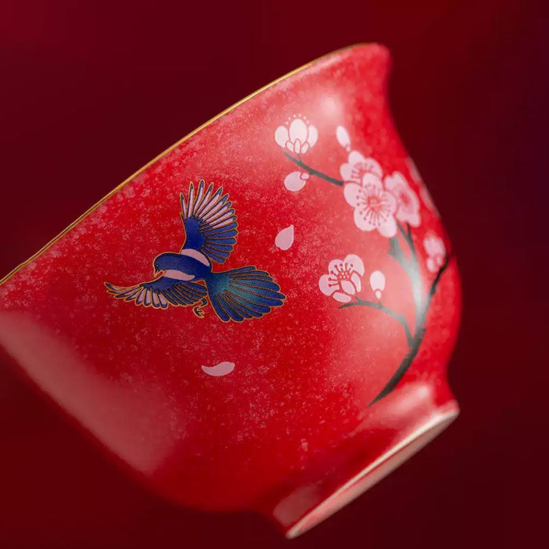 Shangxinle Forbidden City Ceramic High-end Tea Double Cup Lid Bowl