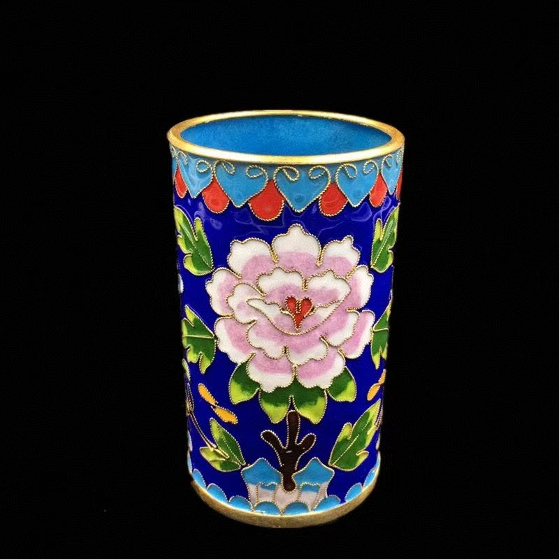 The Cloisonne Ornament 4-Inch Filigree Pen Holder