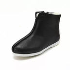 NeiLan Sheng Cowhide Leather Zipper Li'an High-Top Cotton Men's Shoes