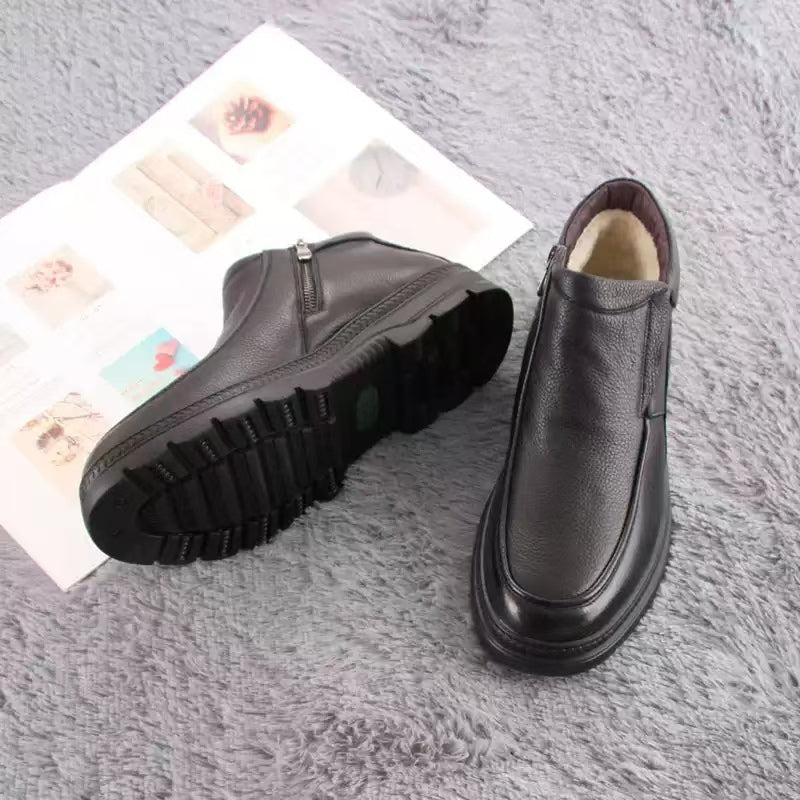 Neilan Sheng Connection Liter Warm Cotton Leather  Wool Lira Lock  Men's Shoes