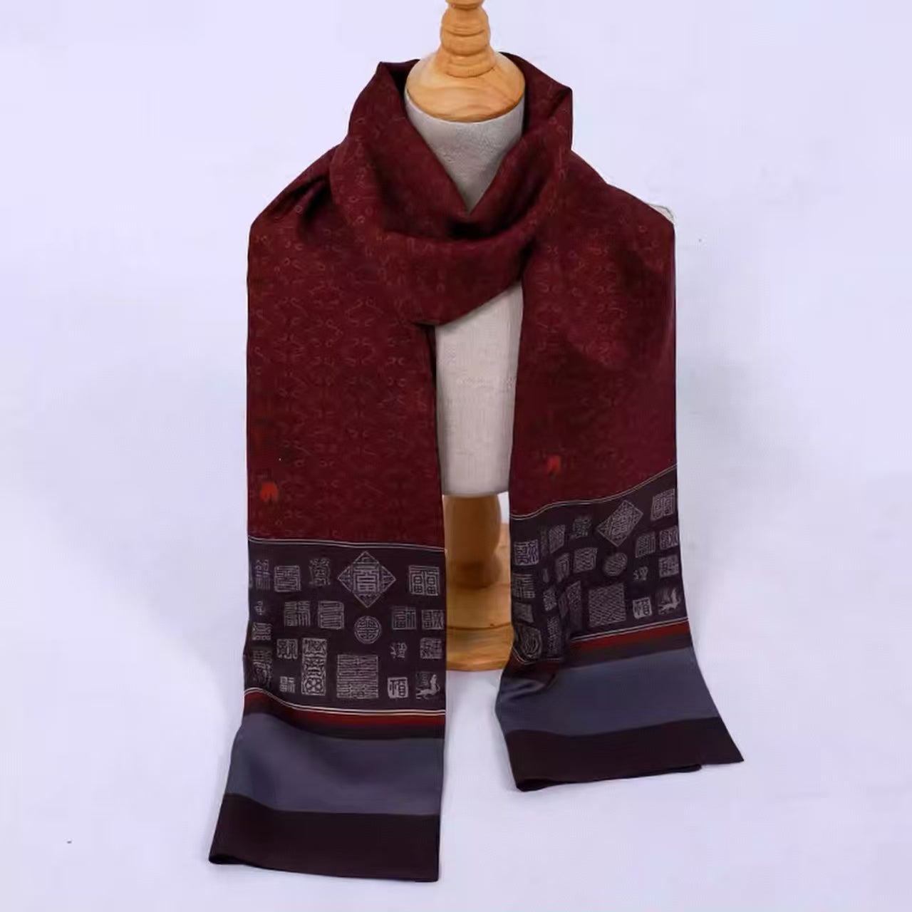 Rui Fu Xiang  Business British-Style Long Silk Men's Scarfs