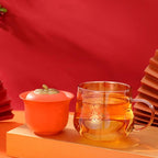 Shangxinle Forbidden City Persimmon-Shaped Glass Tea Cup