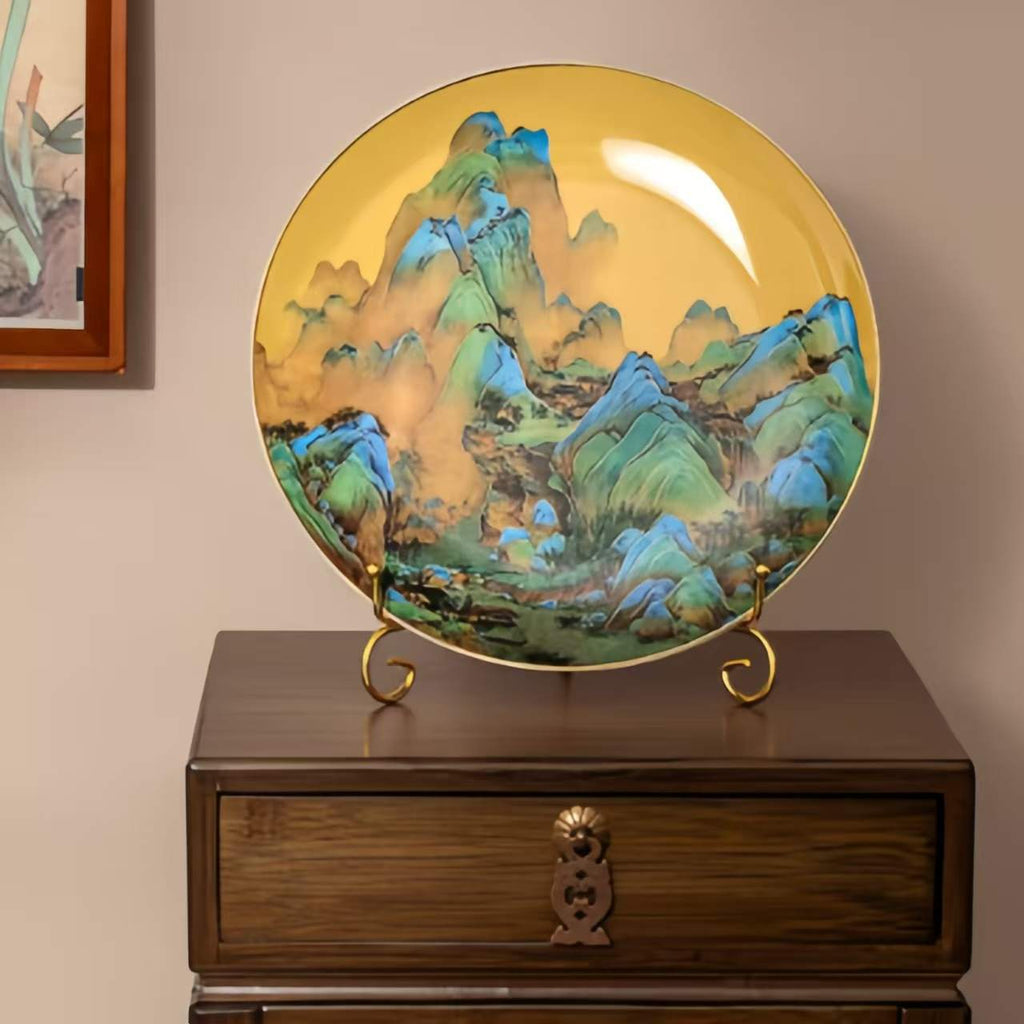 The Palace Museum Thousand Miles of Rivers and Mountains Bone China Plate
