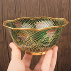 The Cloisonne Enameled Transparent Blue Lace Bowl