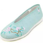 Neilan Sheng Round Toe Embroidered Qianyuan Ruyi Zhuan Wei Yanwan Women's Shoes
