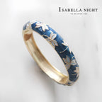 The Cloisonne Blue Dragonfly Carved Red Maple Leaf Bracelet Women's