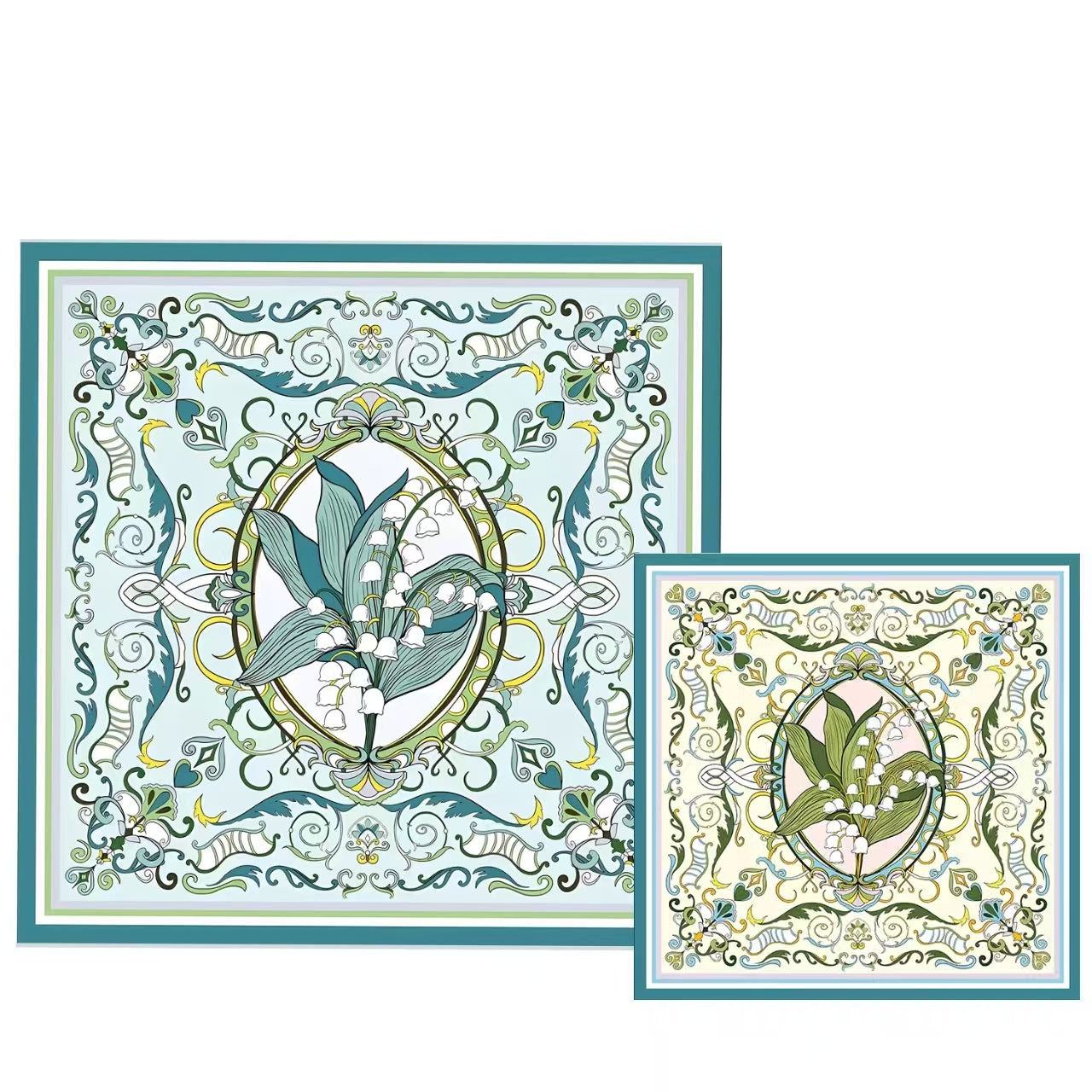 Rui Fu Xiang  Square Handkerchief Gift Box Women's Scarfs