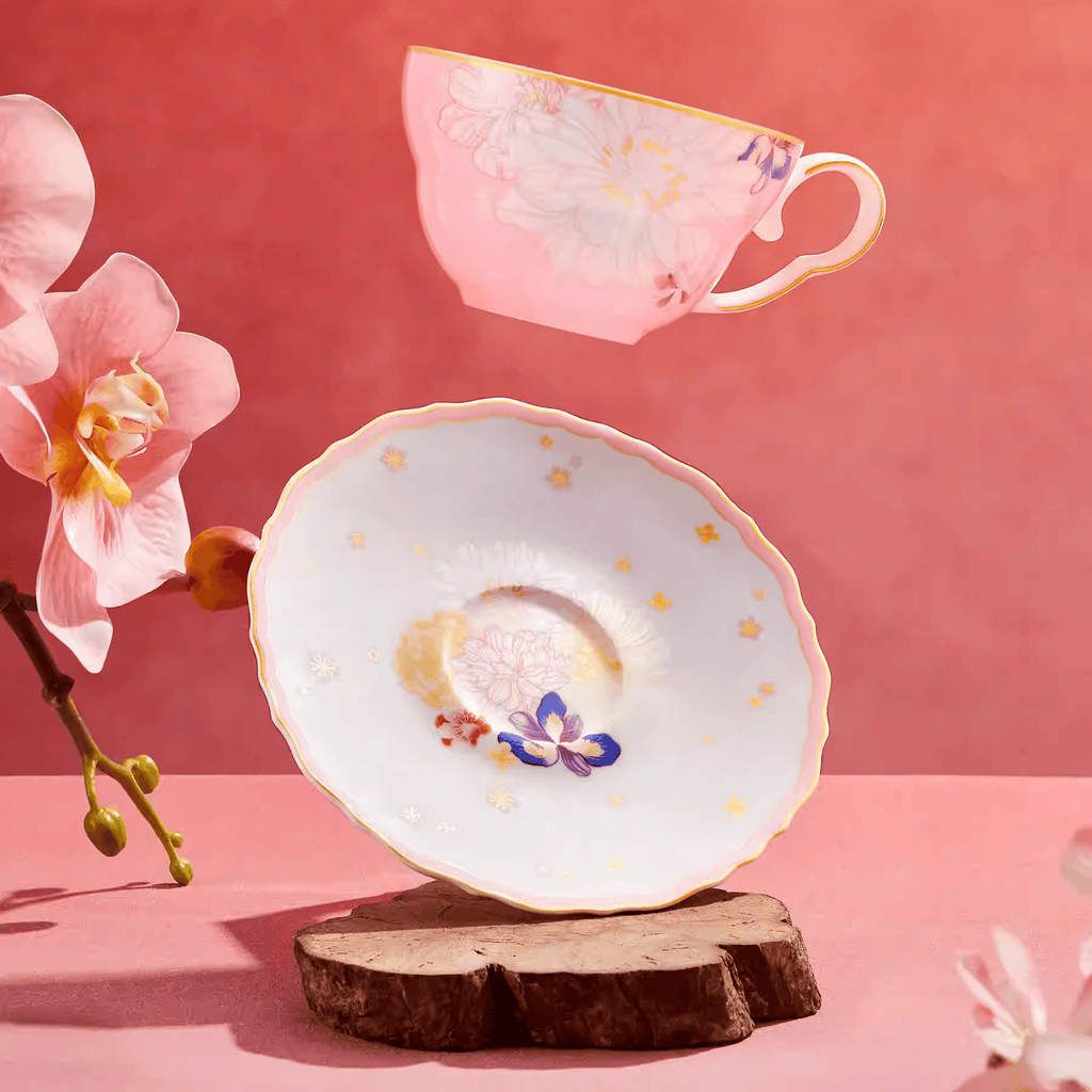 The Palace Museum Hundred Flowers Bone China Cup & Saucer Gift Set