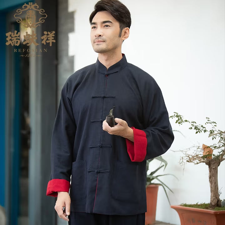 Ruifuxiang Tang-style men's long-sleeved coat