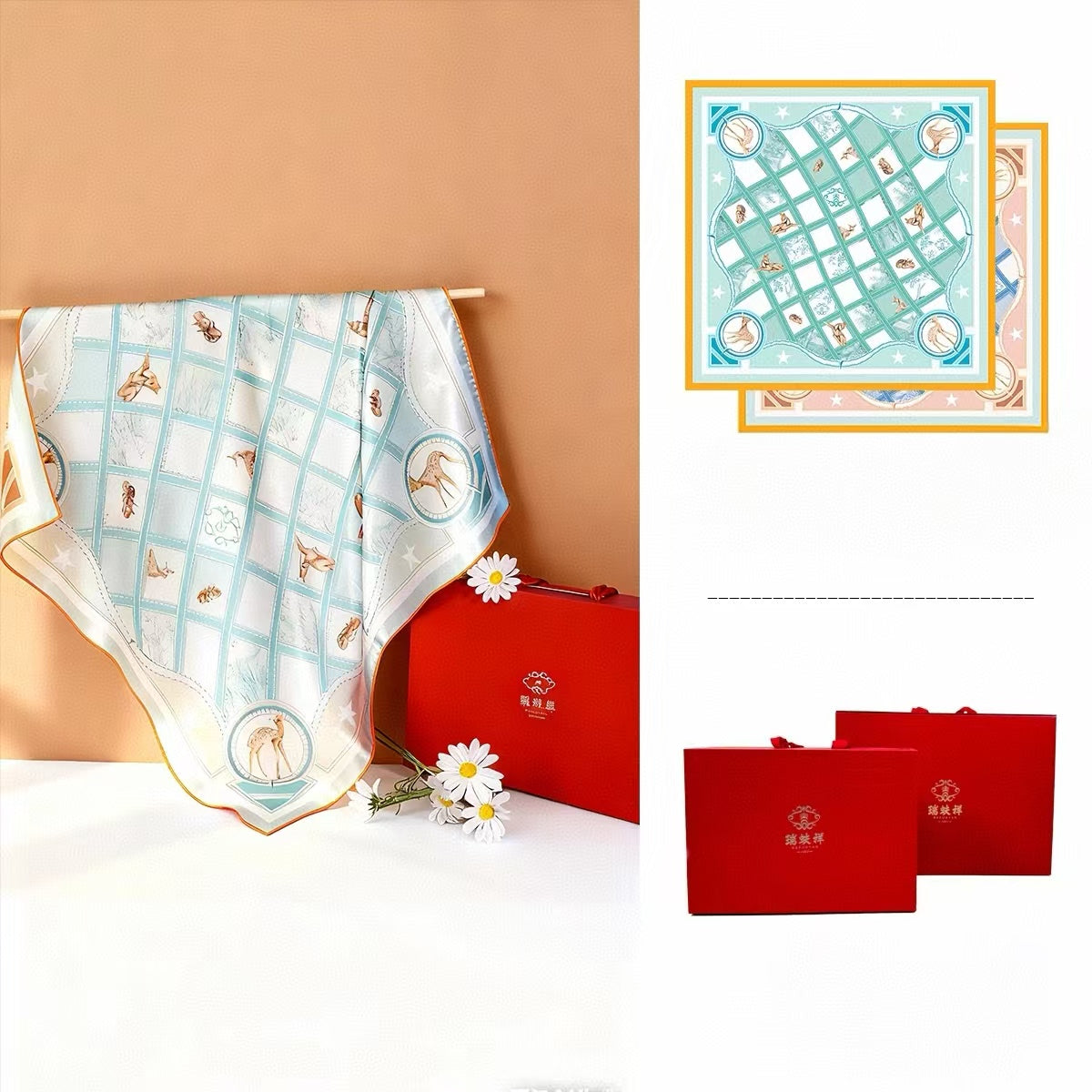 Rui Fu Xiang Original Mulberry Silk Women's Scarfs