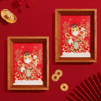 The Palace Museum Fortune Cat God Photo Frame Ornament