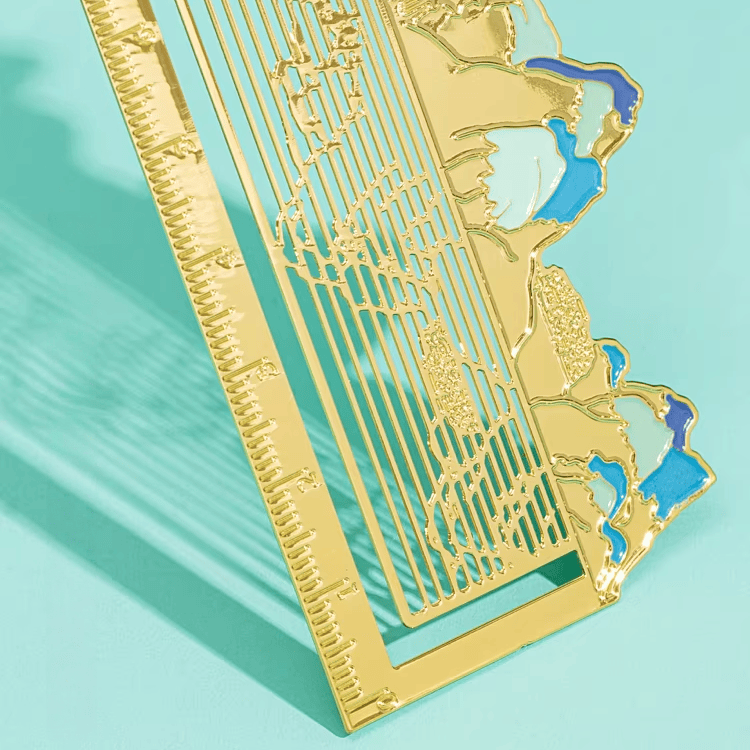 The Palace Museum A Thousand Li of Rivers and Mountains Hollow-out Bookmark Ruler