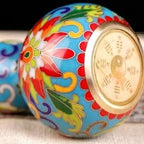 The Cloisonne Copper Gourd with Enamel Inlay Decorative Ornaments