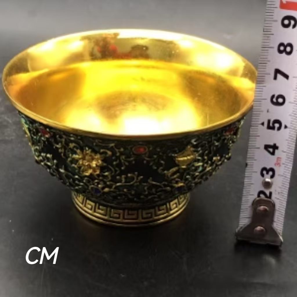 The Cloisonne Auspicious Eight Treasures Gilded Bowl