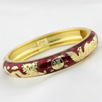 The Cloisonne Bangle with Adjustable Clasp Gold-Plated Women's