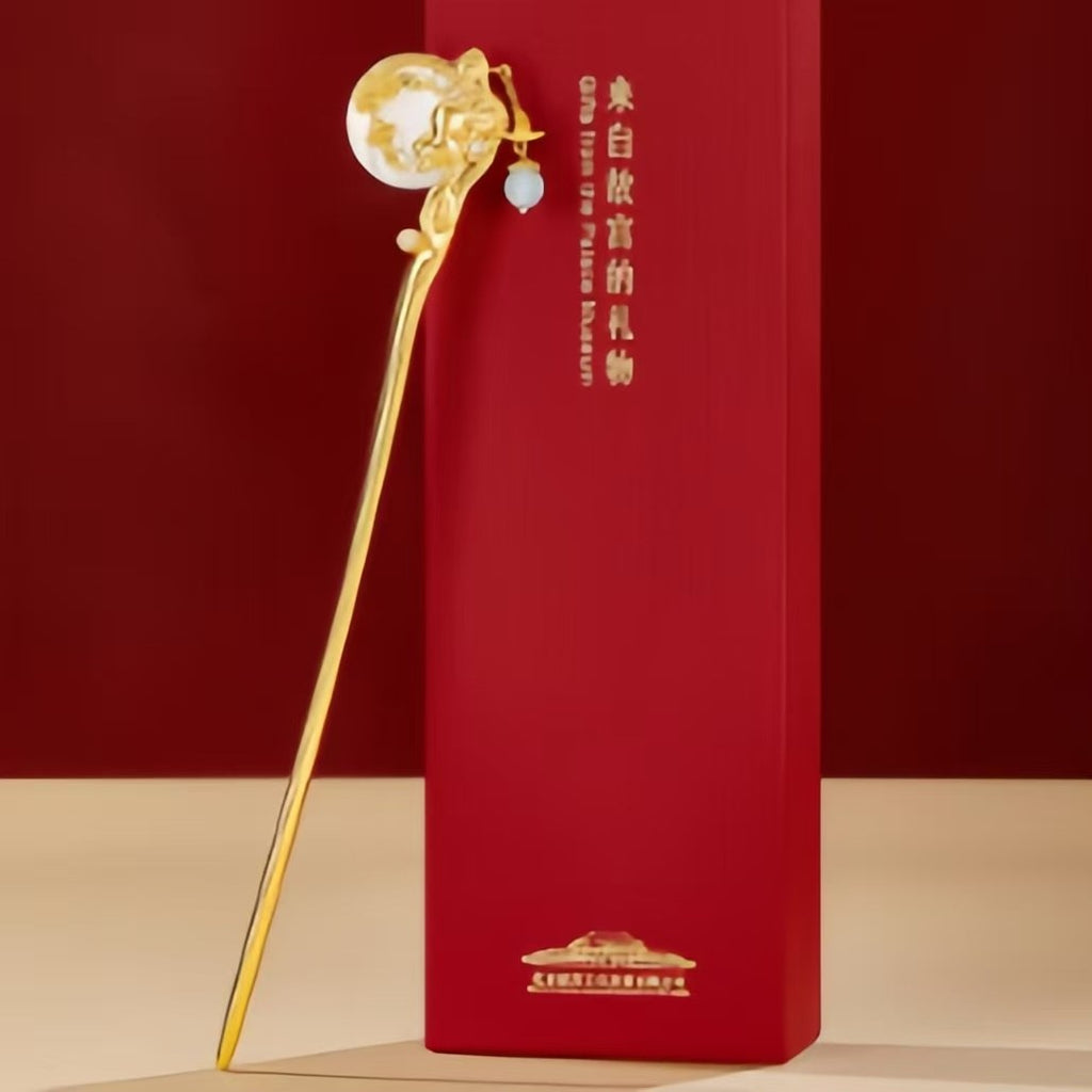 The Palace Museum New Moon Laurel Rabbit Hairpin