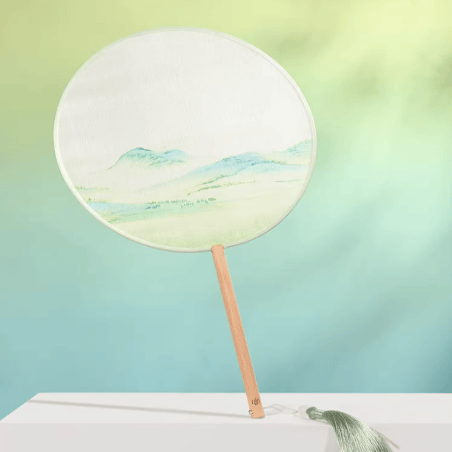 The Palace Museum Qianli Jiangshan Pure Silk Round Fan