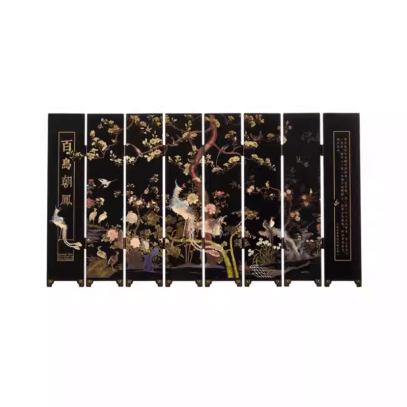 The Palace Museum Phoenix and Hundred Birds Tabletop Screen