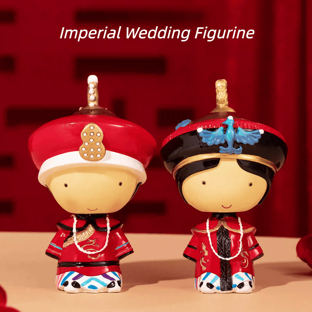 The Palace Museum Imperial Emperor & Empress Wedding Bobblehead Figurine