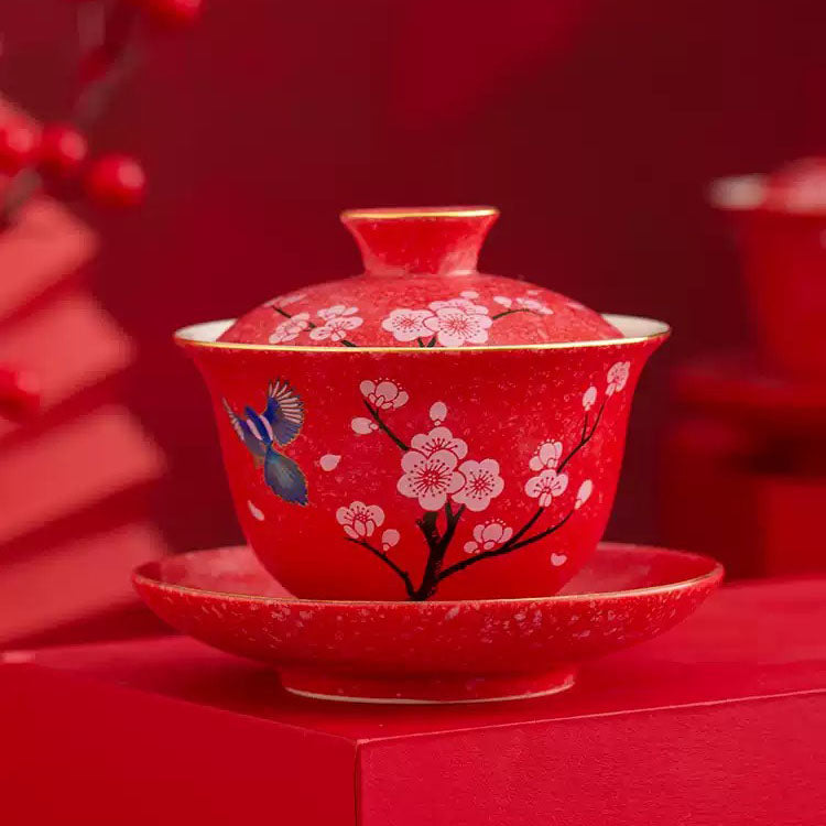 Shangxinle Forbidden City Ceramic High-end Tea Double Cup Lid Bowl