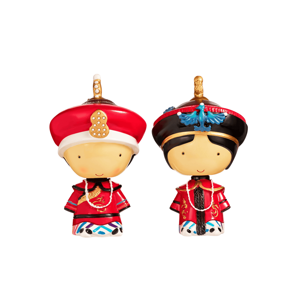 The Palace Museum Imperial Emperor & Empress Wedding Bobblehead Figurine