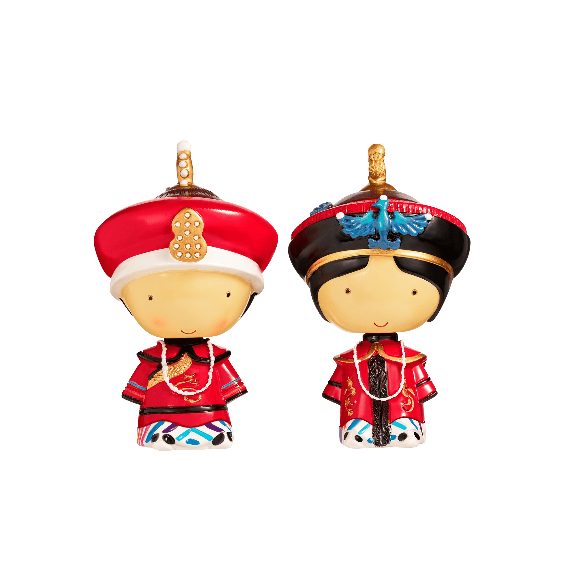 The Palace Museum Imperial Emperor & Empress Wedding Bobblehead Figurine