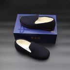 Neilan Sheng  Leather-Inlaid Core Sole Woolen Warm Casual Loafer Men's Shoes