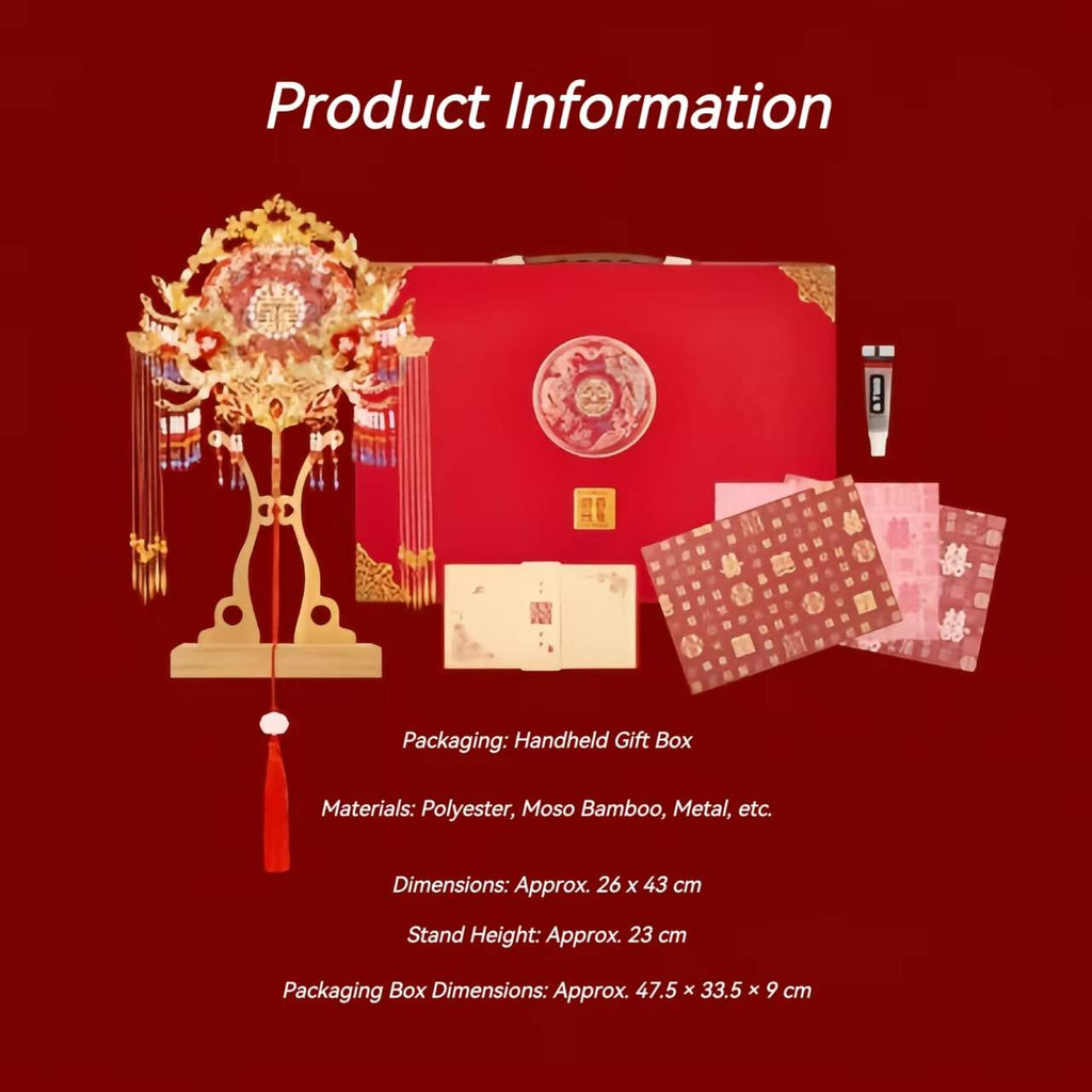 The Palace Museum Phoenix Crown and Brocade Robe with Round Fan Gift