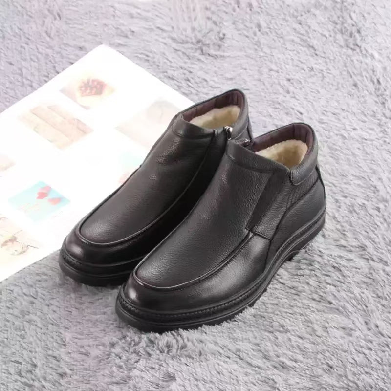 Neilan Sheng Connection Liter Warm Cotton Leather  Wool Lira Lock  Men's Shoes