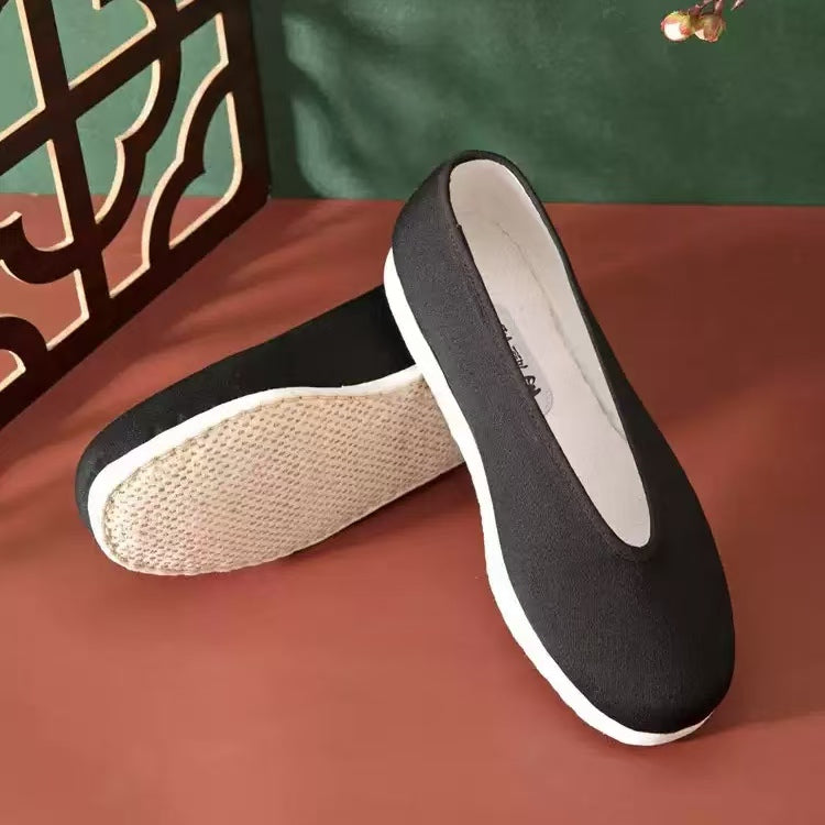 Neilan Sheng Chinese-Style Old Beijing Black Casual Breathable Men's Shoes