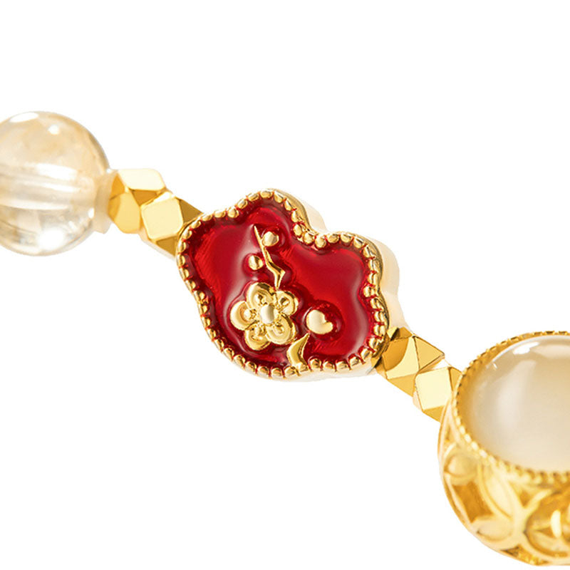 The Palace Museum Yellow Topaz Garnet Bracelet