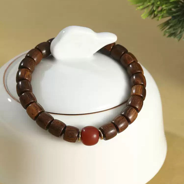 Shangxinle Forbidden City Straight-Cut Bead Red Agate Bracelet