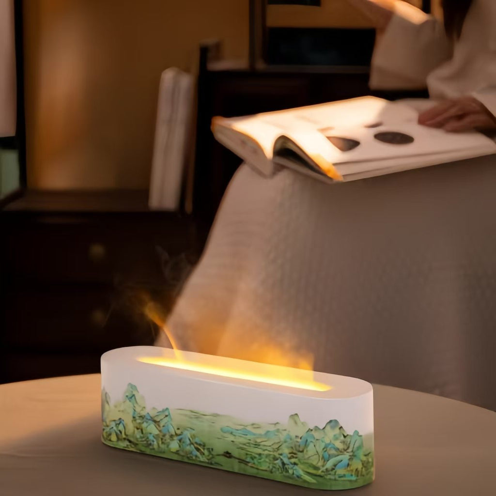 The Palace Museum Flame Humidifier Aromatherapy Night Light
