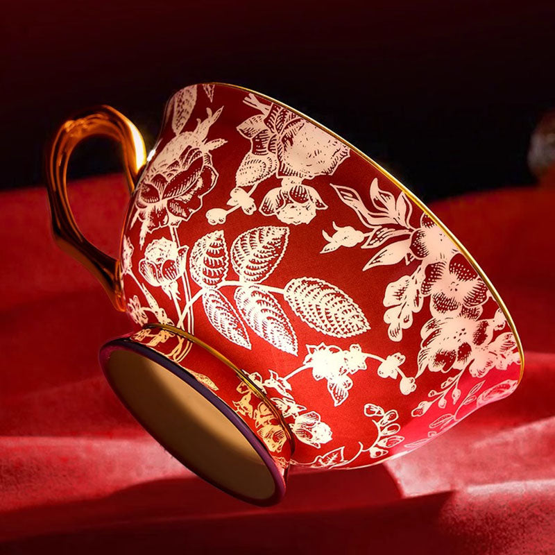 Shangxinle Forbidden City Rose Fragrance Coffee Cup Pair