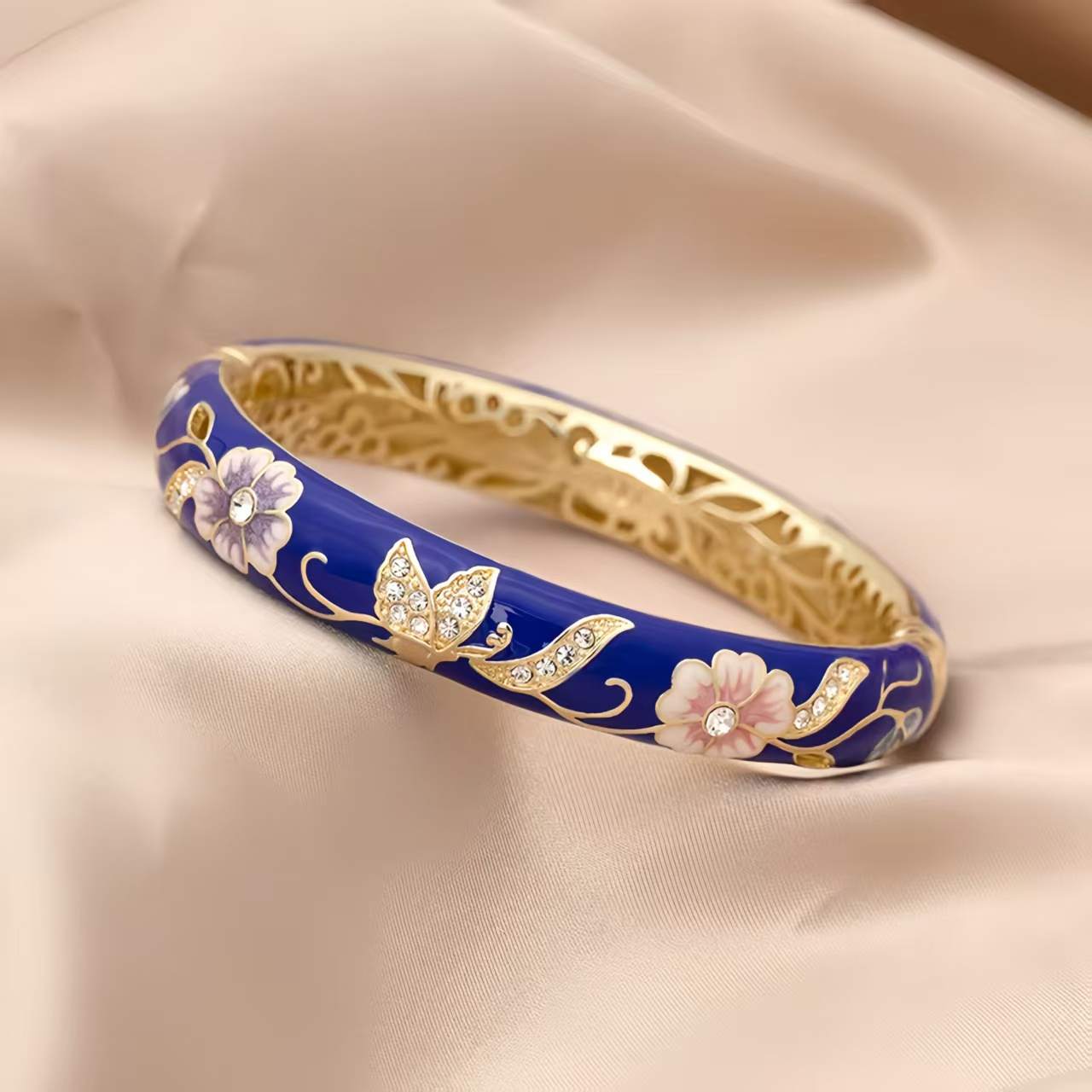 The Cloisonne Enamel Bangle Medium-Sized Delicate Jewelry Women's