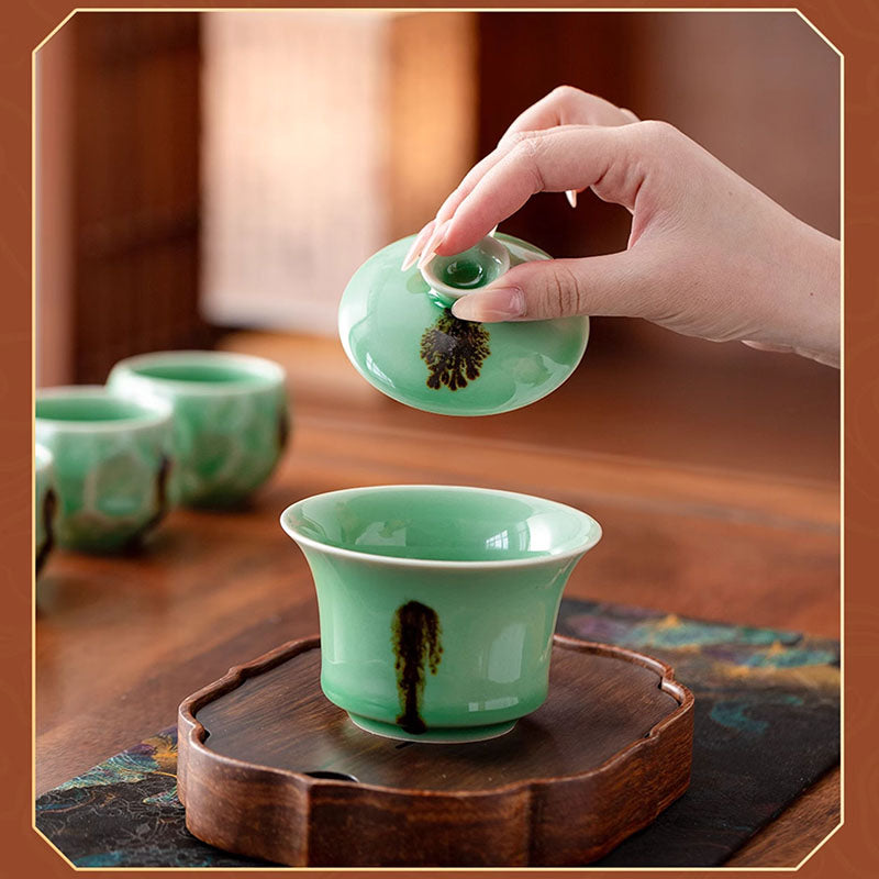 Shangxinle Forbidden City Transforming Stone into Gold Ceramic Tea Set