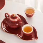 The Palace Museum Hongyun Fulu Lamb's Fat Jade Clay Teaware Set