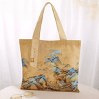 The Palace Museum Thousand Li of Rivers and Mountains Canvas Tote Bag