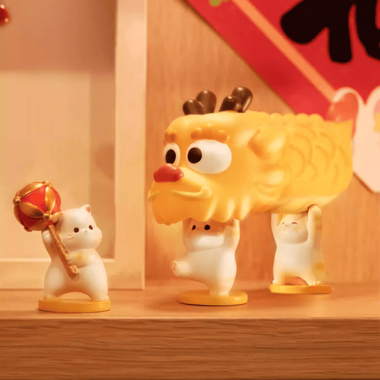 The Palace Museum Cat Dragon-Dancing Night Light Ornament