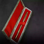 The Cloisonne Enamel Gold-Ground Swirl-Pattern Ballpoint Pen