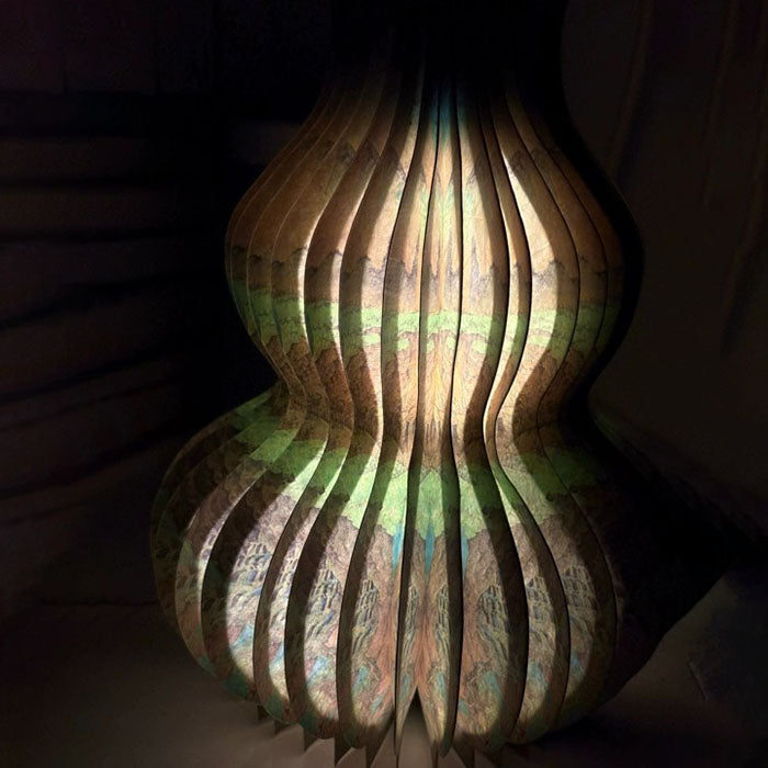 Shangxinle Forbidden City Thousand Miles of Rivers and Mountains Gourd Folding Lamp
