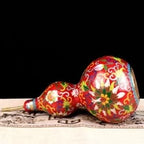 The Cloisonne Copper Gourd with Enamel Inlay Decorative Ornaments