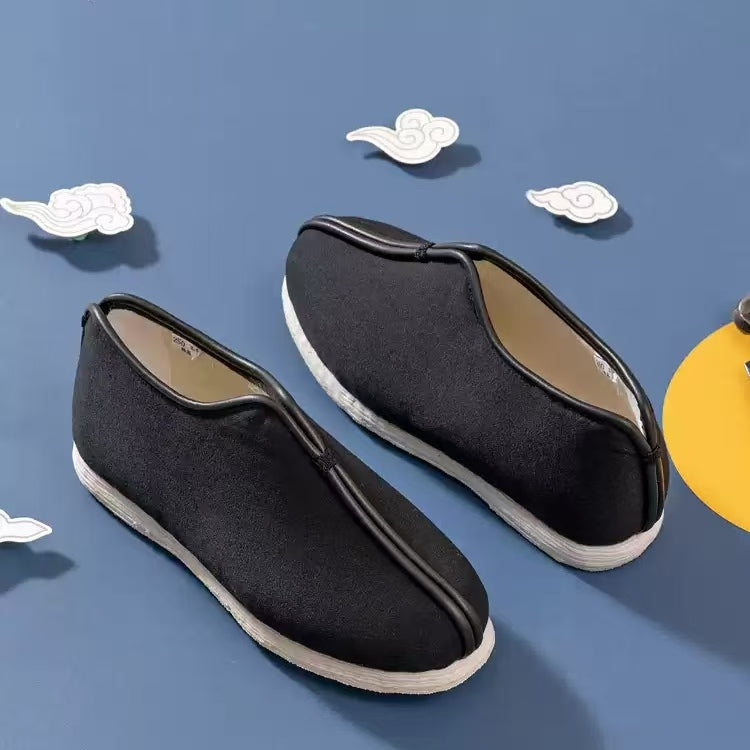 Neilan Sheng Camel Saddle Wool Felt Cotton Men's Shoes