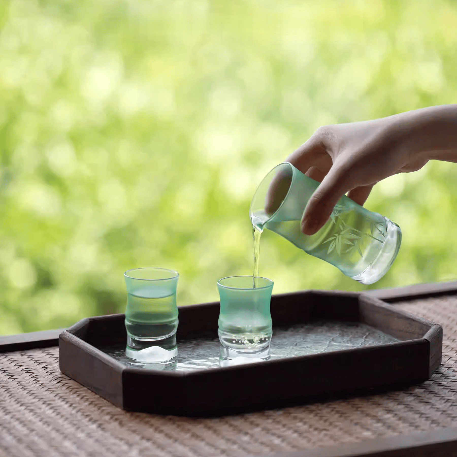 The Palace Museum Prosperity Bamboo Jade Wine Set