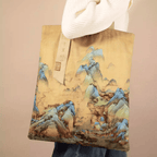 The Palace Museum Thousand Li of Rivers and Mountains Canvas Tote Bag