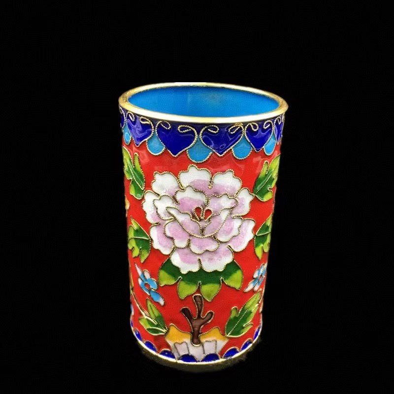 The Cloisonne Ornament 4-Inch Filigree Pen Holder