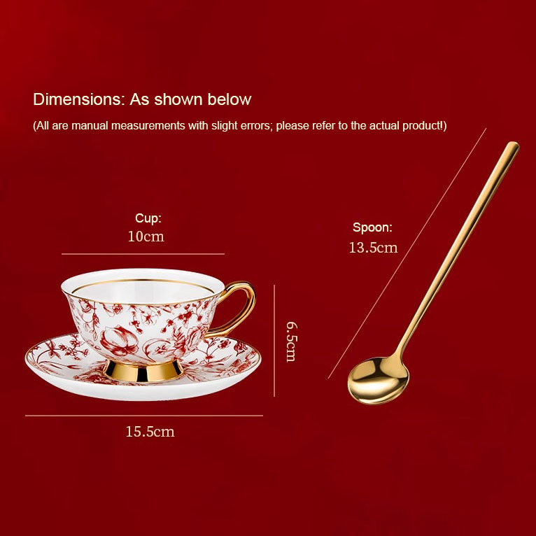 Shangxinle Forbidden City Rose Fragrance Coffee Cup Pair