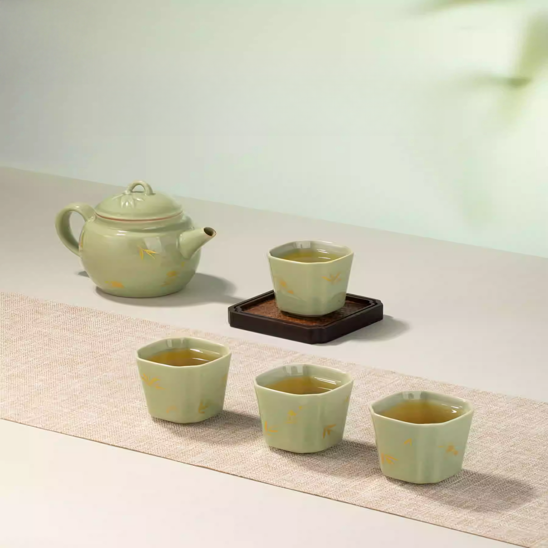 The Palace Museum Plum and Bamboo Elegance Tea Set