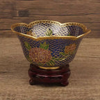 The Cloisonne Enameled Transparent Blue Lace Bowl